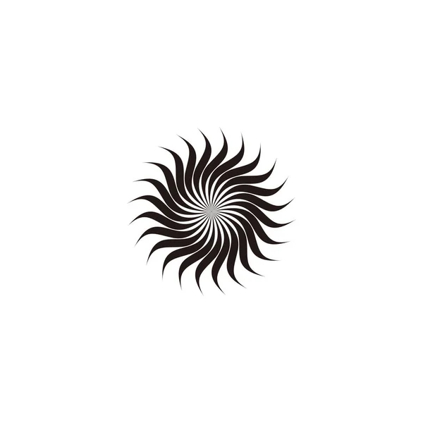 Солнце Круглый Геометрический Символ Простой Вектор Логотипа — стоковый вектор