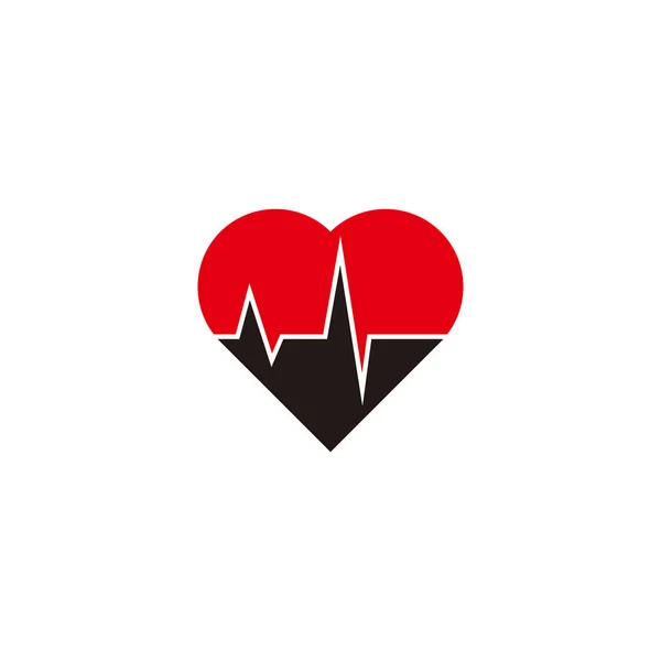 Серце Гори Геометричний Символ Простий Вектор Логотипу — стоковий вектор
