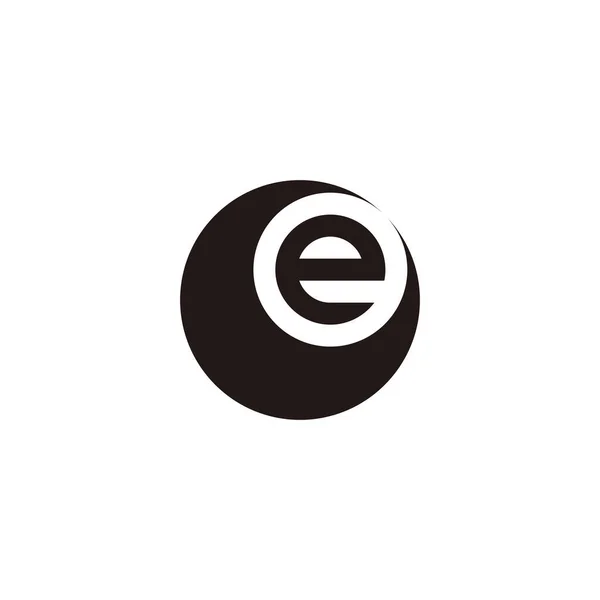 Carta Lua Símbolo Geométrico Círculo Vetor Logotipo Simples — Vetor de Stock
