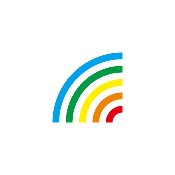 Arco Iris Fondo Geométrico Símbolo Simple Logo Vector — Vector de stock