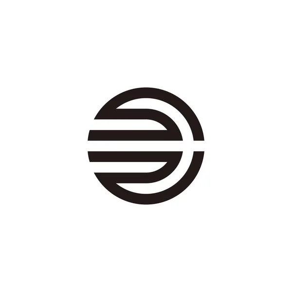 Буква Число Геометрический Символ Круга Простой Вектор Логотипа — стоковый вектор