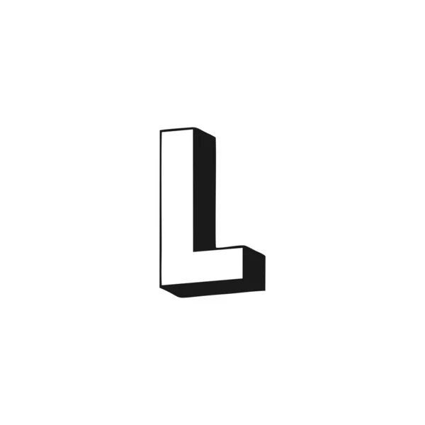 Carta Símbolo Geométrico Vetor Logotipo Simples —  Vetores de Stock