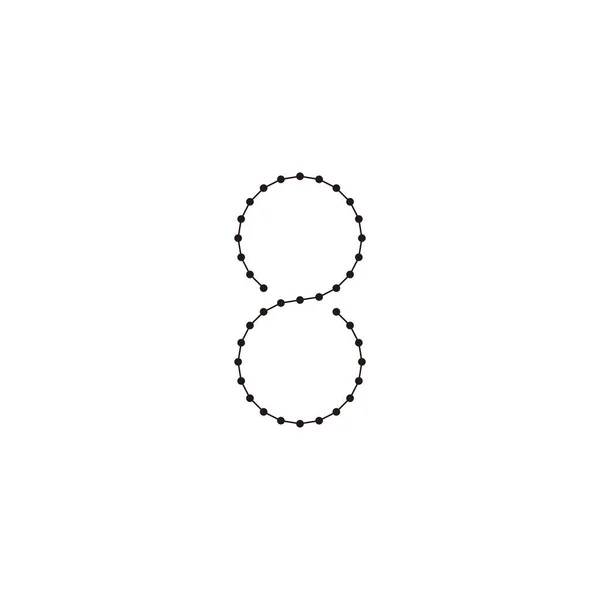 Число Линейных Молекул Геометрический Символ Простой Вектор Логотипа — стоковый вектор