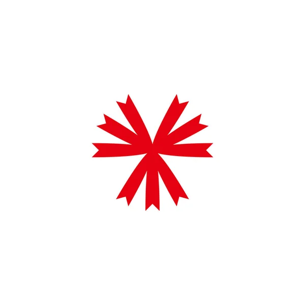 Wstążka Literowa Symbol Geometryczny Prosty Wektor Logo — Wektor stockowy