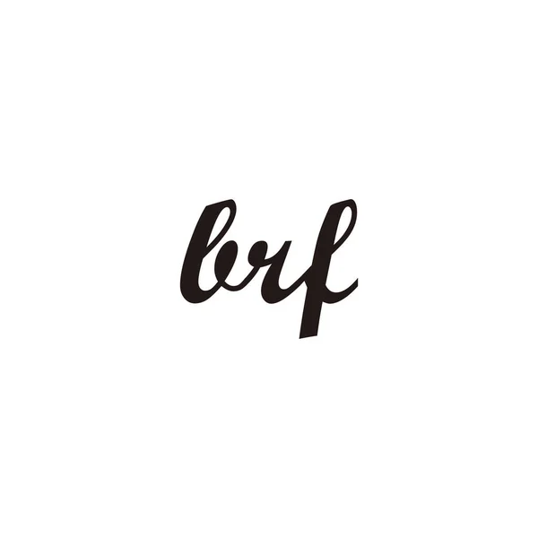 Літера Brf Єднання Геометричного Символу Простий Вектор Логотипу — стоковий вектор