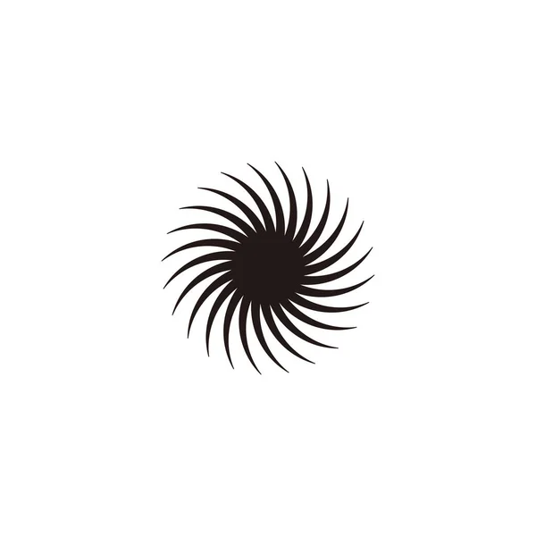 Геометрический Символ Чёрной Дыры Простой Вектор Логотипа — стоковый вектор