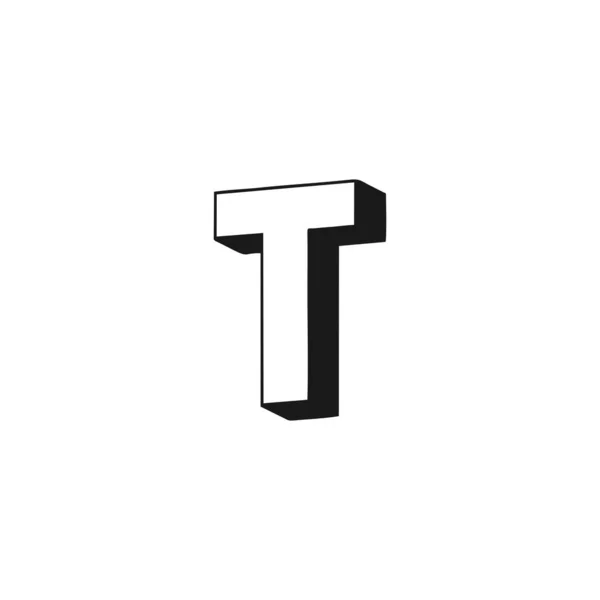 Letter Geometrisch Symbool Eenvoudige Logo Vector — Stockvector