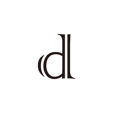 Letter d lines geometric symbol simple logo vector