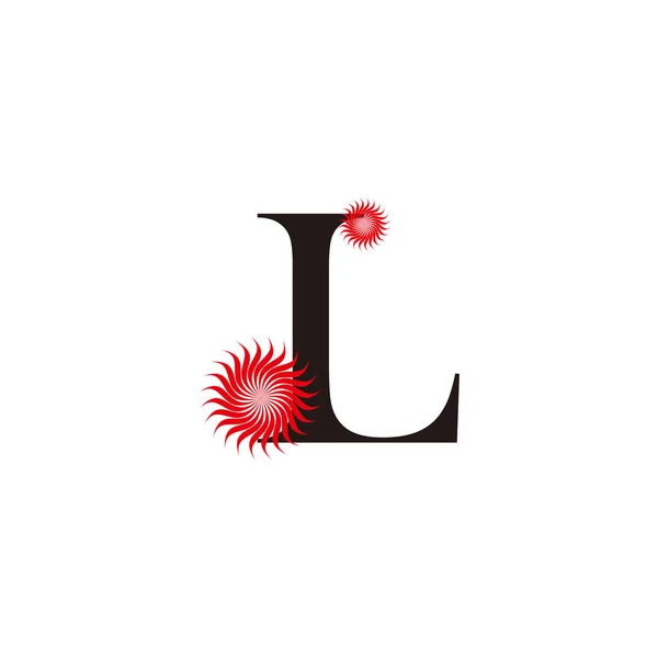 Γράμμα Λουλούδι Γεωμετρικό Σύμβολο Απλό Διάνυσμα Λογότυπο — Διανυσματικό Αρχείο