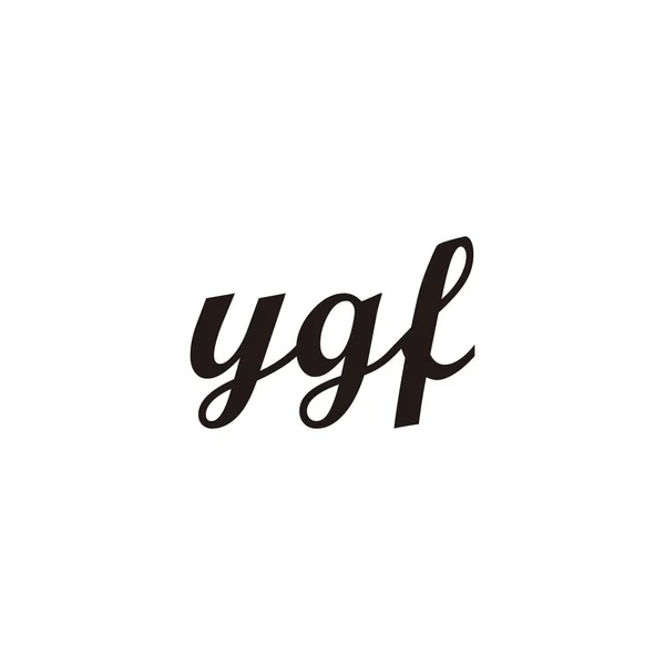 Letra Ygf Conectar Símbolo Geométrico Simple Logo Vector — Vector de stock