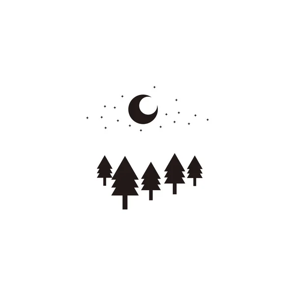Pins Étoiles Symbole Géométrique Panoramique Simple Logo Vecteur — Image vectorielle