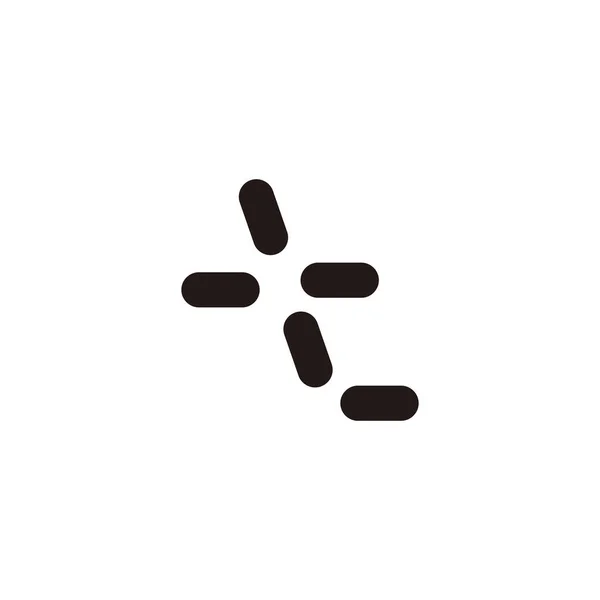 Buchstabe Kapseln Modernes Geometrisches Symbol Einfacher Logo Vektor — Stockvektor