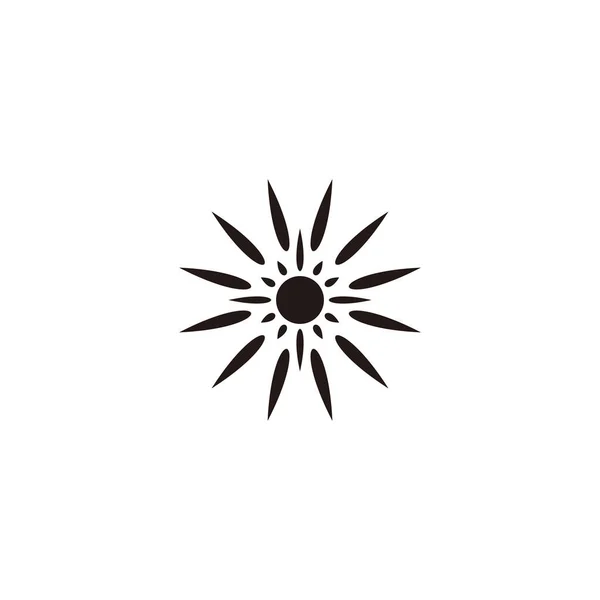 Słońce Kwiat Geometryczny Symbol Prosty Wektor Logo — Wektor stockowy