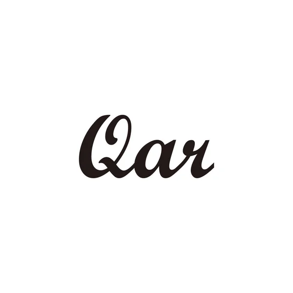 Písmeno Qar Připojit Geometrický Symbol Jednoduchý Vektor Loga — Stockový vektor