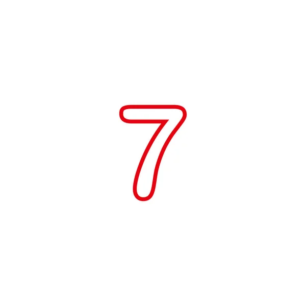 Γράμμα Νούμερο Κόκκινο Φως Γραμμή Γεωμετρικό Σύμβολο Απλό Διάνυσμα Λογότυπο — Διανυσματικό Αρχείο