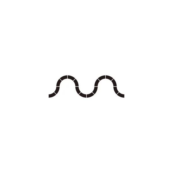 Крива Літери Сучасний Геометричний Символ Простий Вектор Логотипу — стоковий вектор
