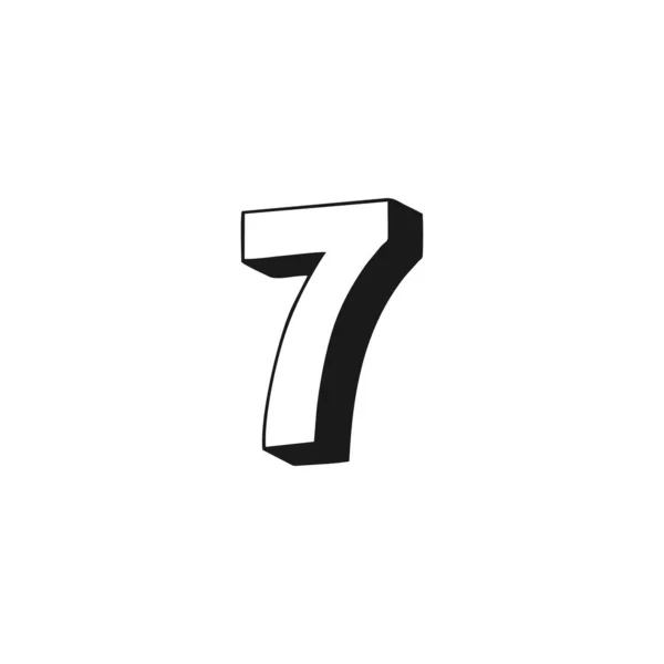 Nummer Geometrisch Symbool Eenvoudige Logo Vector — Stockvector