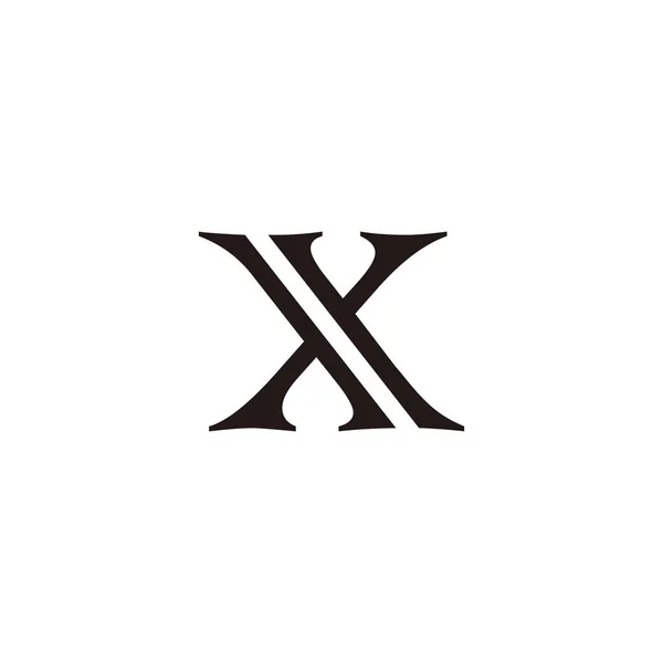 Buchstabe Doppelte Linien Geometrisches Symbol Einfacher Logo Vektor — Stockvektor