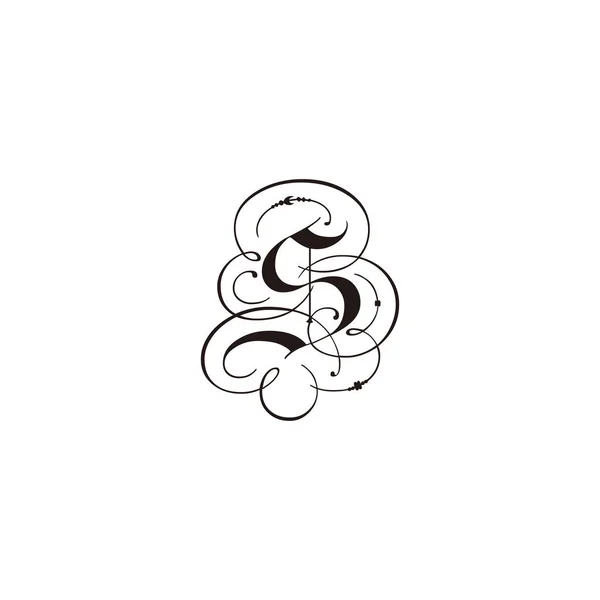 Lettre Cadre Lignes Géométrique Symbole Simple Logo Vecteur — Image vectorielle