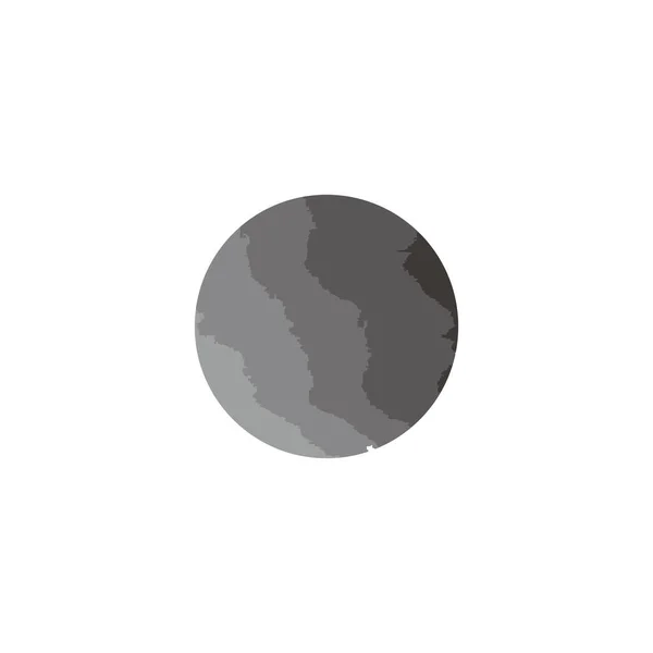 Luna Planeta Símbolo Geométrico Simple Logo Vector — Archivo Imágenes Vectoriales