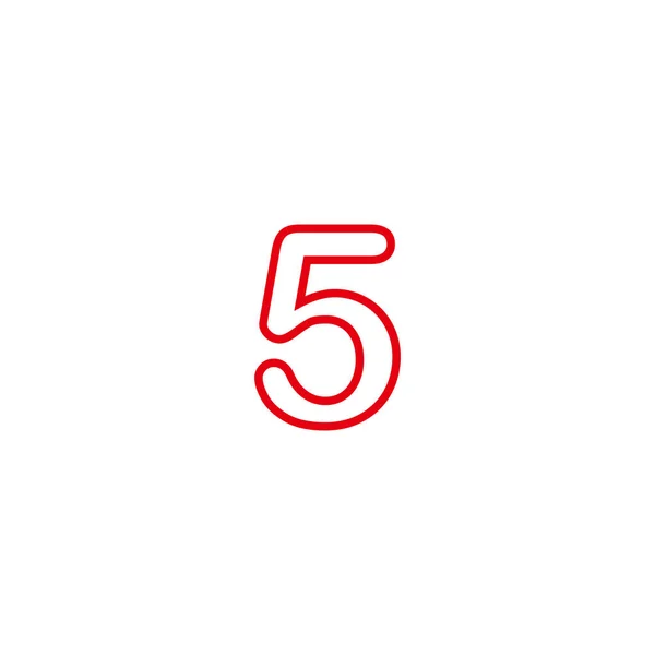 Zeile Nummer Leichtes Geometrisches Symbol Einfacher Logo Vektor — Stockvektor