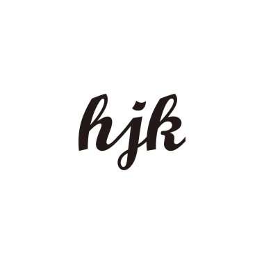hjk harfi geometrik sembolü basit logo vektörüne bağlar