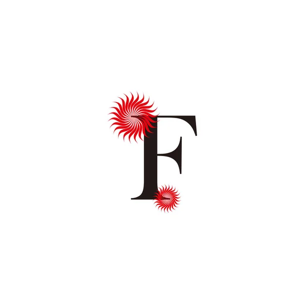 Letter Flowers Geometric Symbol Simple Logo Vector — Stock Vector