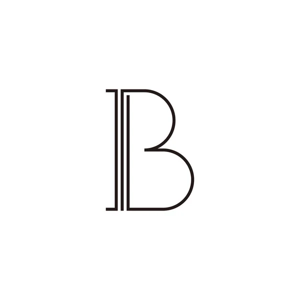 Letter Lines Luxury Geometric Symbol Simple Logo Vector — Stock Vector