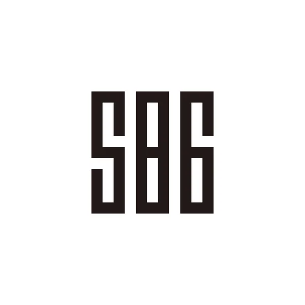 Numéro Carré Symbole Géométrique Rectangle Simple Vecteur Logo — Image vectorielle