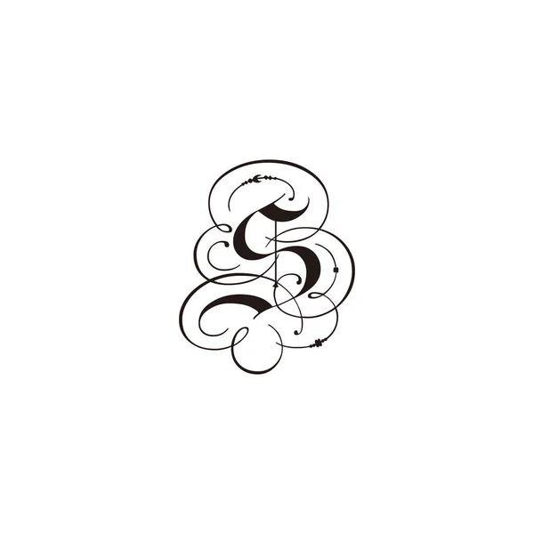 Lettre Luxe Cadre Géométrique Symbole Simple Logo Vecteur — Image vectorielle