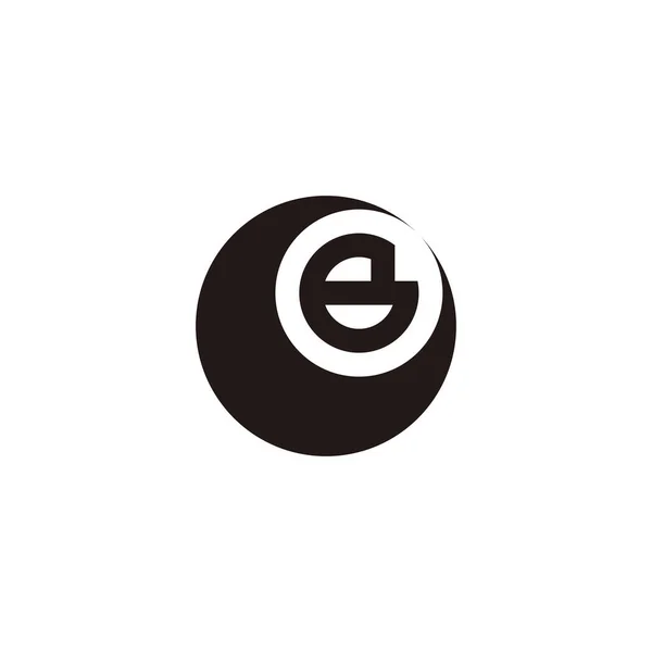 Carta Lua Símbolo Geométrico Vetor Logotipo Simples — Vetor de Stock