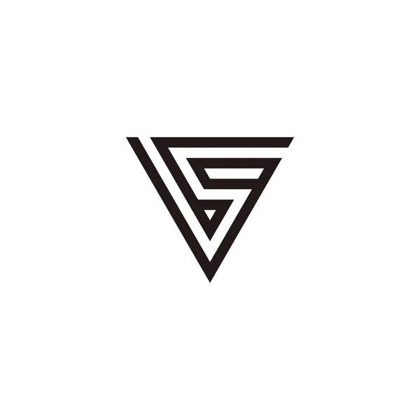 Číslo Trojúhelník Geometrický Symbol Jednoduchý Vektor Loga — Stockový vektor