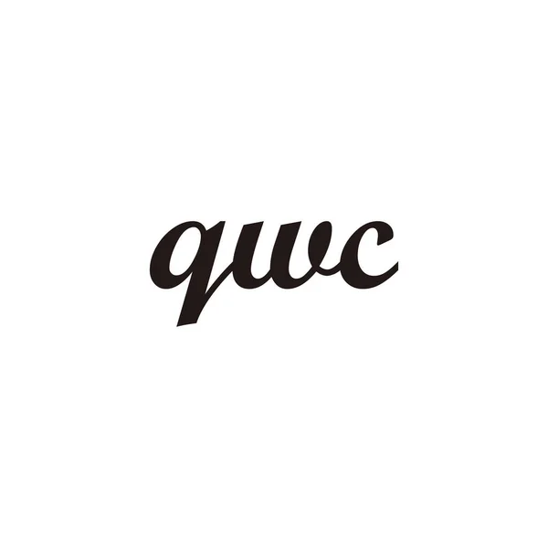 Písmeno Qwc Připojit Geometrický Symbol Jednoduchý Vektor Loga — Stockový vektor