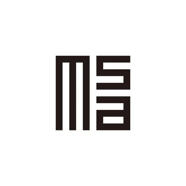 Lettera Simbolo Geometrico Quadrato Semplice Vettore Logo — Vettoriale Stock