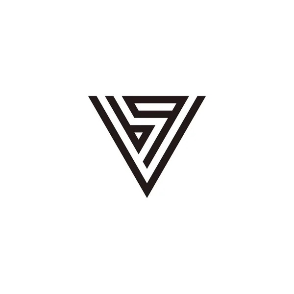 Letter Och Triangel Geometrisk Symbol Enkel Logotyp Vektor — Stock vektor
