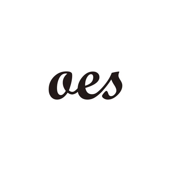 Písmena Oes Spojují Geometrický Symbol Jednoduchý Vektor Loga — Stockový vektor