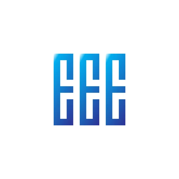 Drei Buchstaben Quadrate Geometrisches Symbol Einfaches Logo Vektor — Stockvektor