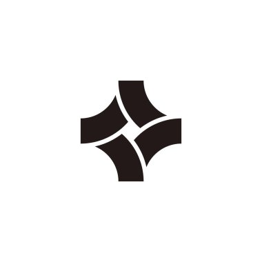 Geometrik sembolü katlayacak harf basit logo vektörü