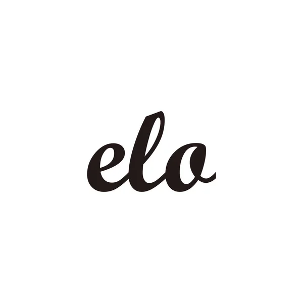 Letter Elo Connect Geometrisch Symbool Eenvoudige Logo Vector — Stockvector