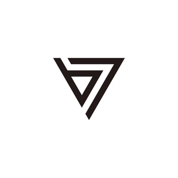 Письмо Число Геометрический Символ Треугольника Простой Вектор Логотипа — стоковый вектор