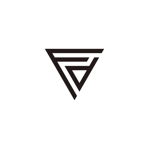 Letra Triángulo Geométrico Símbolo Simple Logotipo Vector — Vector de stock