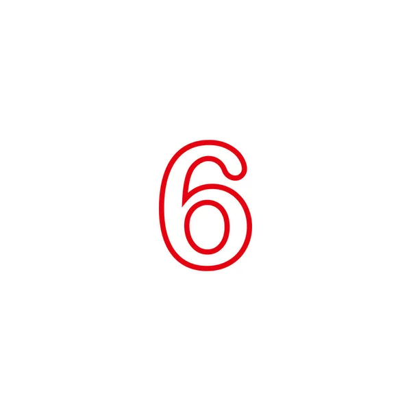 Número Linear Símbolo Geométrico Vetor Logotipo Simples —  Vetores de Stock