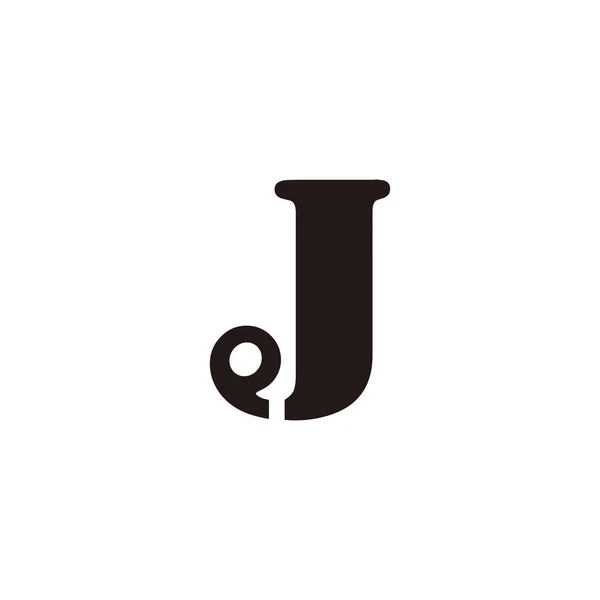 文字JとE行の幾何学的記号シンプルなロゴベクトル — ストックベクタ
