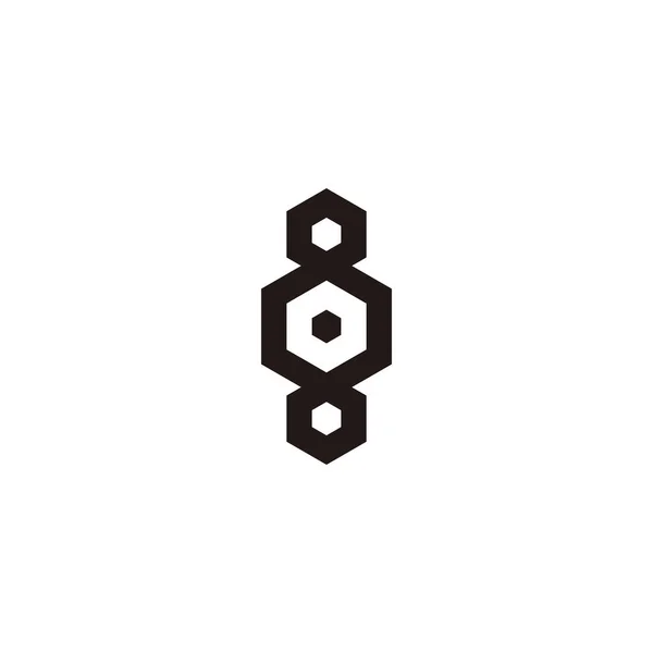 Dna Sześciokąt Symbol Geometryczny Prosty Wektor Logo — Wektor stockowy
