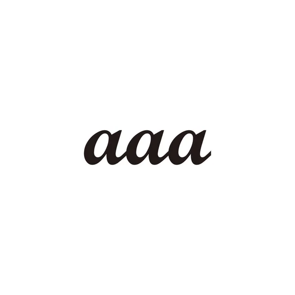Літера Aaa Єднання Геометричного Символу Простий Вектор Логотипу — стоковий вектор