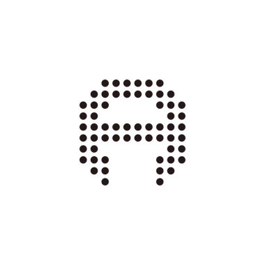 A harfi geometrik sembolü basit logo vektörü