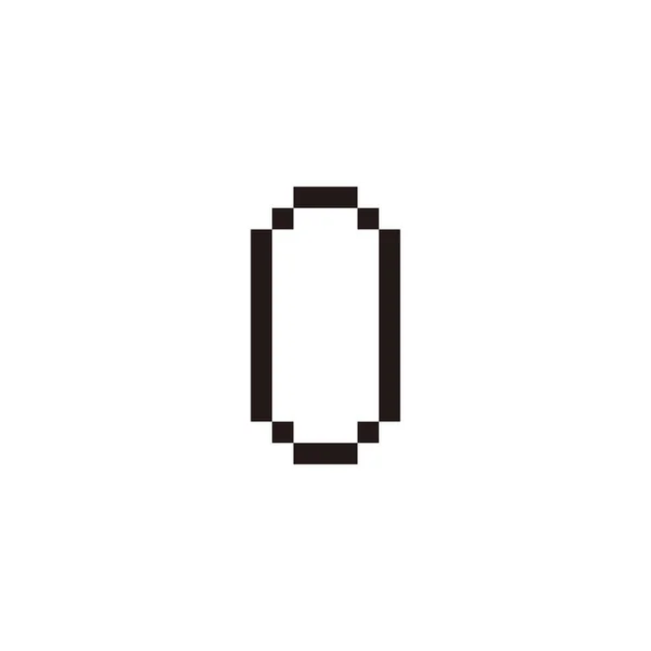 Nummer Pixel Geometrisch Symbool Eenvoudige Logo Vector — Stockvector
