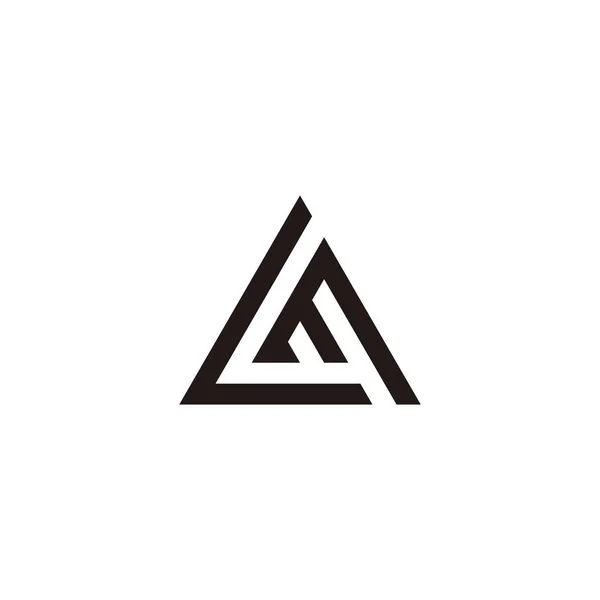 Letter Triangle Geometric Symbol Simple Logo Vector — Stockový vektor