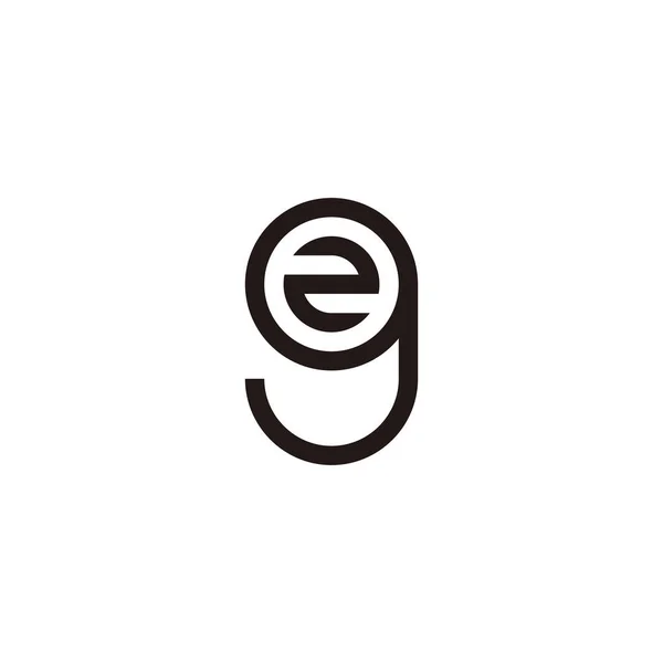 Numéro Lettre Cercle Géométrique Symbole Simple Logo Vecteur — Image vectorielle