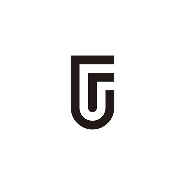 Lettera Scudo Simbolo Geometrico Semplice Logo Vettoriale — Vettoriale Stock